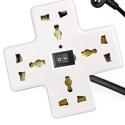 Brillar Extension Board, 4 Multi Plug Points Universal Sockets Strip, LED Indicator with Switch, with Heavy 4 Meters, Extension Cord - 6 AMP (OffWhite)-picture-20