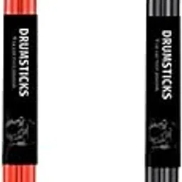 2 Pairs Drum Sticks,Drumsticks Set for Beginners and Intermediate Players, Red and Black Drum Sticks for Practice and Live Performances-image-60