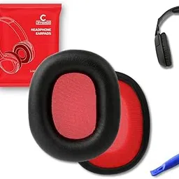 Crysendo Headphone Cushion for Boat Immortal 1300/1000 /700 Headphone | Soft & Comfortable Replacement Ear Cushion Earpads | Protein Leather & High-Density Memory Foam Earpads (Black+Red)-image-66