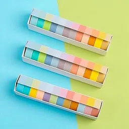 generic Plain Washi Tapes Pastel Solids Shade, 15 mm (set of 10) Journaling, Scrapbooking, DIY, and Planner Decoration – Easy to Tear & Residue-Free-picture-23