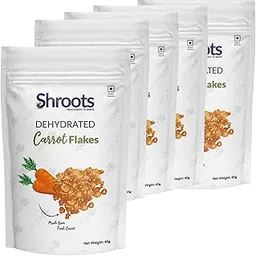 SHROOTS Dehydrated Carrot Flakes | Machine-Dried & Ready to Use | Plant-Based | No Added Preservatives | Vegetarian | Ideal for Soups, Curries, Baking & Instant Cooking | 45g x 5 (Pack of 5)-picture-16