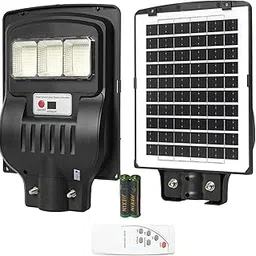 GIGAWATTS 40W Solar Street Light with 9W Panel Remote Control & 5Ah Battery Water Resistant Decor Deck Fence Lights Flood Lamp for Home Garden Terrace Patio (Set of 1, Cool White)-picture-48