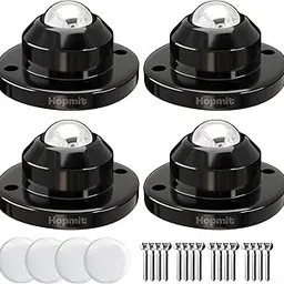 HOPMIT Self Adhesive Caster Wheel – 360° Swivel Caster Wheels for Furniture, Small Appliances & Storage Boxes, Table Moving Wheels, 200Kg Load Capacity, Easy Installation (Black, 4pcs)-picture-22