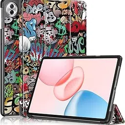 SKEIDO Tablet Case For Honor Pad 10 12.1 Inch 2025 Multi-Viewing Angles All New PU Leather Smart Cover with Auto Sleep Wake Feature Slim Flip Shell Case for Honor Pad 10 12.1" Accessories (Graffiti)-picture-20