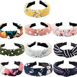 The Maxim Fabric Knotted Headbands, Wide Hair Bands for Women, 6 Pack, Assorted Colours-picture-14