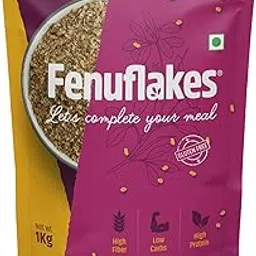 Fenuflakes 1kg Fiber supplement | Bloating,acidity, & constipation relief |High Protein|Prebiotic fiber| low carbs |Aids in managing blood sugar levels |Neutral in taste |Add to any food| 100 servings-picture-56
