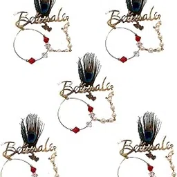 (Set of 5) Embellished Golden Ladkiwala Wedding Brooch for Men, Women, Unisex| Wedding Badges-image-64