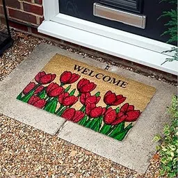 Mats Avenue Coir Door Mat Floral Theme Natural Printed Door Mat 40 x 60 CM Set of 1-image-74