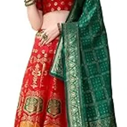 shree sant sarees Self Design Unstitched Blouse Thread Work,Zari Work,Sequins Lehenga Choli For Women | Material_type Art Silk-picture-21