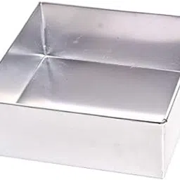 Aluminium Square Cake Mould Cake Pan Cake Tin Tray 7 Inches For Approx Baking 750 Grams,Silver-picture-35