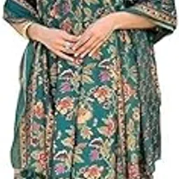 Women's Rayon Viscose Anarkali Printed Kurta with Palazzo & Dupatta-image-89