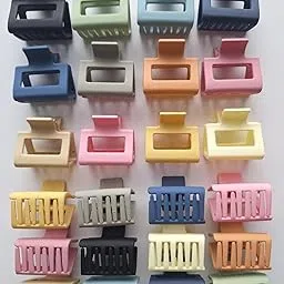 GratiHive Clutchers for Hair - Non-Slip Hair Clips for Woman - Multi Toned Hair Clutcher for Women - Elegant Clutchers for Hair for Everyday Styling - (Multicolor, Pack of 12)-picture-54