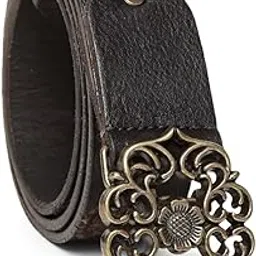 art n vintage Handcrafted Vintage Women’s Leather Belt – Printed Hand Tooling Dress Belt with Stylish Metal Buckle – Designer Waist Belt for Jeans, Dresses & Western Wear-picture-17