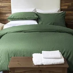 Microfiber 2-Piece Quilt/Duvet/Comforter Cover Set - Single Size (66x90-inch, Duvet with Pillow Cover, Green)-image-28