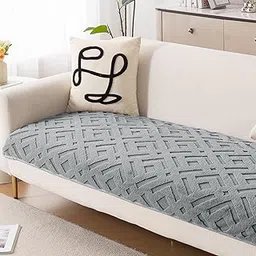 HOKIPO 'Velvet Maze' Premium Anti Slip Sofa Cover Mats for L Shape and 1/2/3 Seater Sofa. Make Your Own Sofa Cover Set, 70(D) x 170(L) cm, Dark Grey (AR-5907-DGRY)-picture-11