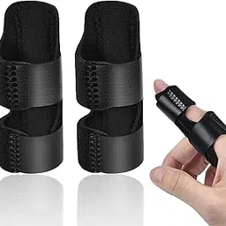Massmot 2PCS Finger Splint Support for Pain, Adjustable Fingers Splint, Finger Straightener Stabilizer Brace for Broken, Strained, Swollen, Arthritis, Tendinitis (Black)-picture-11