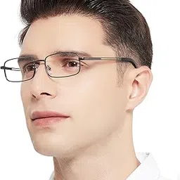 OCCI CHIARI Rectangle Metal Frame Reading Glasses for Men Blue Light Blocking Readers-image-50