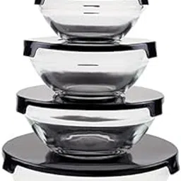 NAYANI MART Borosilicate Glass Mixing Bowl Set with Lids | 5-Piece Round Multicolor Serving & Storage Bowls | Microwave, Oven, Freezer & Dishwasher Safe | BPA-Free Kitchen Containers-picture-22