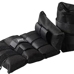 DRENCHED Ankle Weight 1Kg X 2 | Ankle Wrist Weight cuff for Men & Women| Fitness Band for Multipurpose Exercise | Black-picture-16