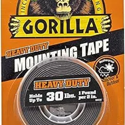 Gorilla Heavy Duty Double Sided Mounting Tape, 1 Inch x 60 Inches, Black (Update Version)-picture-25