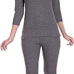 Selfcare Women Cotton Blend Thermal Top and Pyjama Set (Pack of 1 Set)-picture-2