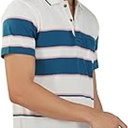 proriders Half Sleeve Cotton Blend Fabric Collared Regular Fit Men's Polo Striper Tshirt with Pocket for Casual wear-picture-10