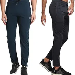 owerria fit Lycra Track Pants Regular Fit Two Side Pocket One Side Zip Combo Pack 2-picture-40