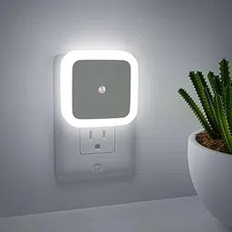 One94Store Plastic Night Sensor Light Bulb Comes with Smart Automatic On/Off Dim Led Lights | Energy-Saving Night Lamp| Long Life for Hallway, Stairs, Kitchen, Bathroom (White) - Pack of 1-image-49