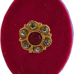 vidhya kangan Handmade Fancy Stone stud Work Saree pin Brooch for Women Jewellery Latest Stylish Crystal Unisex Floral Shape Brooch for Women/Girls (sku-bro2627)-picture-11