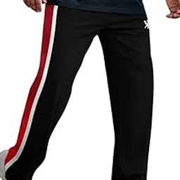 vestio Men's Athletic Track Pants, Side Stripe Joggers, Zipper Pockets, Gym Workout Sportswear, Regular Fit-picture-16
