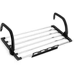 TEESTA Indoor Outdoor Lightweight Towels Clothes Laundry Hangers Portable Clothes Drying Rack For Balcony Railings Windowsill Multi-position Adjustable Clips Radiator Clothes Airer Clothes Drying Rack-picture-36