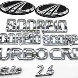 SINEX Car Monogram Emblem Decals Logo for Mahindra Scorpio Crde Turbo 2.6 image 1
