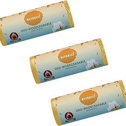 The Altruist Biodegradable Garbage Dustbin Trash Bags 15 Bags/Roll for Kitchen and Office - Yellow Pack of 3 Extra Large Size - 76cm X 94cm-picture-31