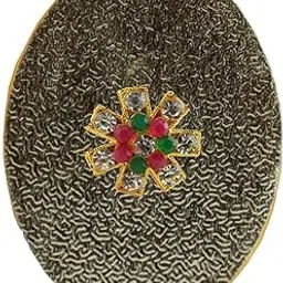 vidhya kangan Handmade Fancy Stone stud Work Saree pin Brooch for Women Jewellery Latest Stylish Crystal Unisex Floral Shape Brooch for Women/Girls (sku-bro2573)-picture-28