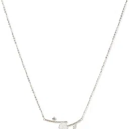 silvish 925 Silver Gold-Plated White Rose Pendant for Women-picture-12