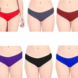 uppline Women's Multicolour Hipster Panty (Pack of 6)| Women Panty| Women's Innerwear| Regular Panty|-picture-59