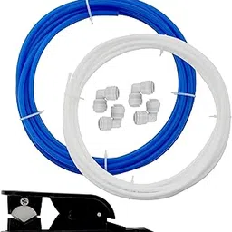 V ARE AQUA RO Pipe Tube & Fitting Kit | Water Purifier Accessory Set with 1/4" Blue & White Pipes, 6 Pushfit Elbows & Tube Cutter | Universal for All RO Purifiers-image-11