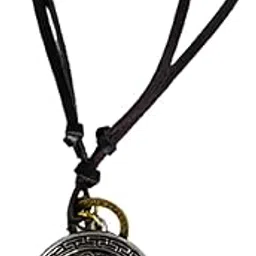 m men style Animal King Lion Head Silver Metal, Leather Pendant Necklace Chain For Men And Women-picture-24