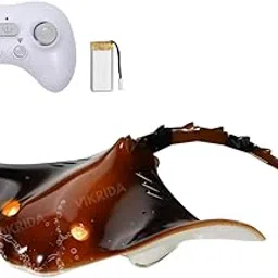 VikriDA Remote Control Manta Ray Toy, 2.4GHz High Simulation Robot RC Shark Stingray Fish Toys with Light, RC Boat Bathtub Summer Swimming Pool Toys for 6+ Year Old Boys and Girls-picture-13