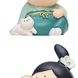 CALANDIS 2X Chinese Girls Statue Sculpture Bedroom Bookshelf Resin Figurines | Figurines-image-54