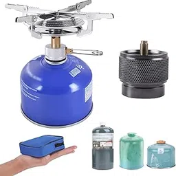 Konelia Camping Stove Portable Backpacking Stove Lightweight Hiking Stove Small Camping Burner with Butane Gas Adapter for Outdoor Camping Backpacking Picnic-picture-19