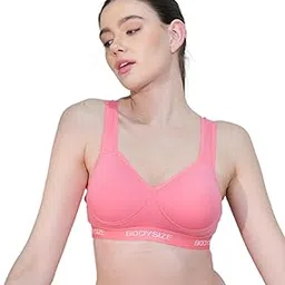 bodysize Women's Everyday Wear Wire Free Padded Sports Bra SF-28 (Heavily Padded, Gym, Yoga Bra) | Everyday Wear, Sweat Absorbent, Soft Cotton Fabric for Ultimate Comfort (B Cup)-picture-16