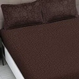 Elastic Fitted Warm Flannel Bedsheet King Size Warm Velvet Bedsheet for Winter Double Bed | 2 Pillow Covers, Size - 72 x 78 Inches-picture-25