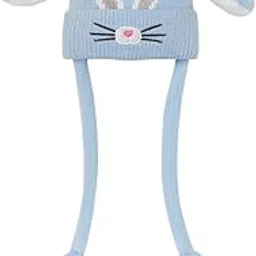 famwrapz Kids Bunny Pump Cap – Soft Woolen Winter Beanie Hat with Cute Ears for Boys & Girls (2–4 Years)-picture-23