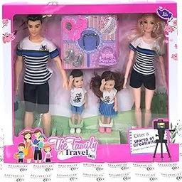 KIDDOVATE Babee Ken & Baby Dolls Family Set - Multicolor, Movable Parts, Accessories-picture-30