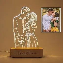 Custom 3D Photo Lamp Personalized Portrait Illusion Night Light Cube Light Up Picture Engraved Plaque Frame Things Remembered 21th Birthday Gifts Using My Own Photos for Men Women Him Her-image-70