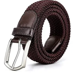 radmire Braided Canvas Woven Elastic Stretch Belts for Men/Women/Junior with Multicolored, Brown, X-Large/40"-42" Waist-picture-41