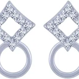 p.c. chandra jewellers 14k (585) White Gold and Diamond Stud Earrings for Women-picture-32