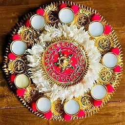 Decorative Tea Light Candle Holder Rangoli Mat for Diwali, Navratri, Indian Festival- Pack of 1-picture-40