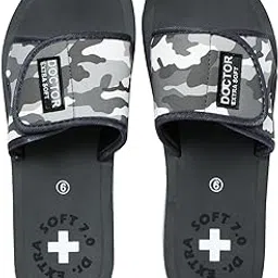 doctor extra soft Women's Camo Care Orthopaedic and Diabetic Adjustable Strap Super Comfort Dr Sliders Flipflops and House Slippers for Women’s & Girl’s Slides OR-D-54 image 1